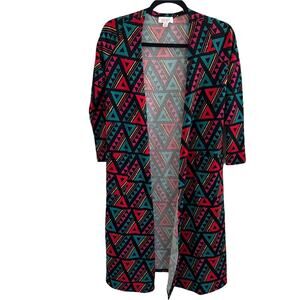 NWT Lularoe Sarah Longline Aztec Print Geometry Duster Cardigan XS
